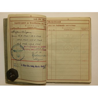 Wehrpaß issued to Emerich Horwath, WW1 and WW2 service. Espenlaub militaria
